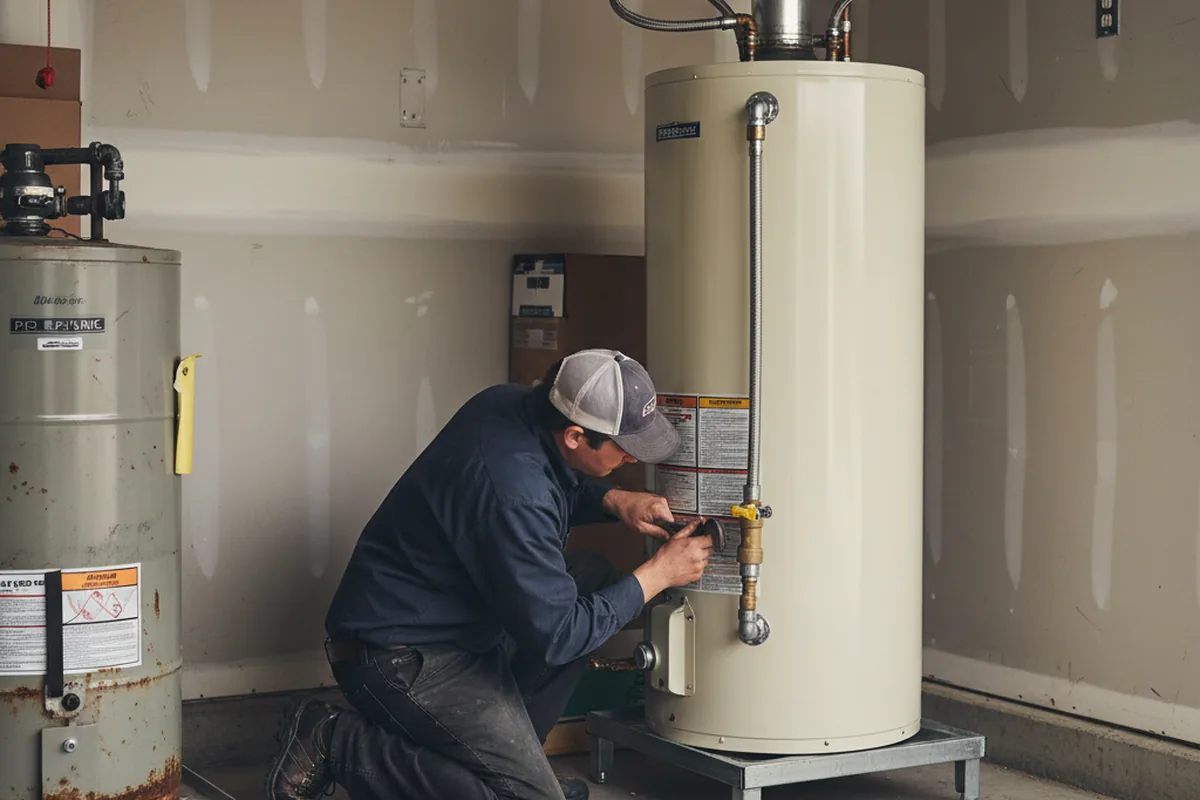 Water heater and shutoff valve replacement in Kellogg
